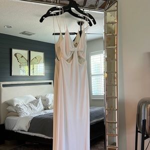 Alice & Olivia - Havana Cut-Out; Midi Dress (in off-white) Brand New w. Tags